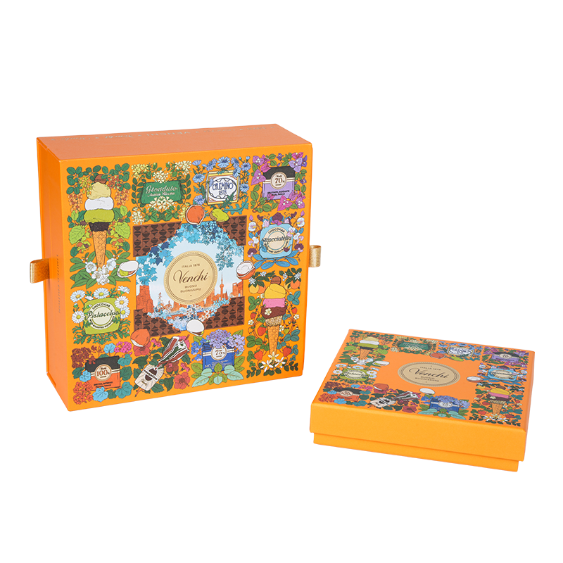 অনমনীয় ডবল-ডোর চকোলেট প্যাকেজিং বাক্স