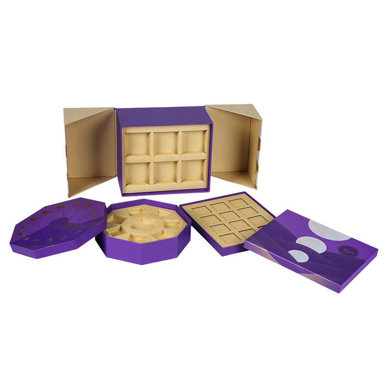 অনমনীয় ডবল-ডোর চকোলেট প্যাকেজিং বাক্স