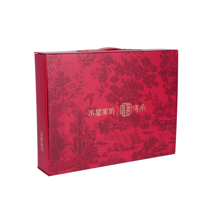 হোম টেক্সটাইল প্যাকেজিংয়ের জন্য অ্যান্টি-ফাউলিং এবং আর্দ্রতা-প্রমাণ স্তরিত বই-আকৃতির কাগজের বাক্স