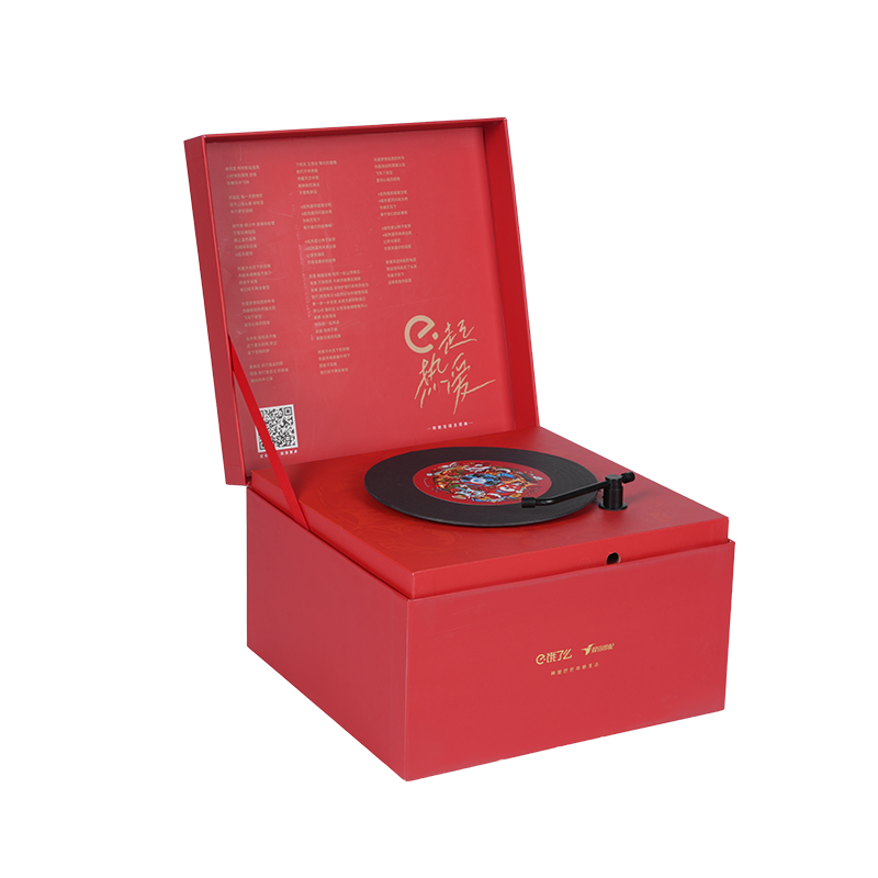 হলিডে-থিমযুক্ত হার্ড বই-আকৃতির ঘূর্ণায়মান মিউজিক বক্স