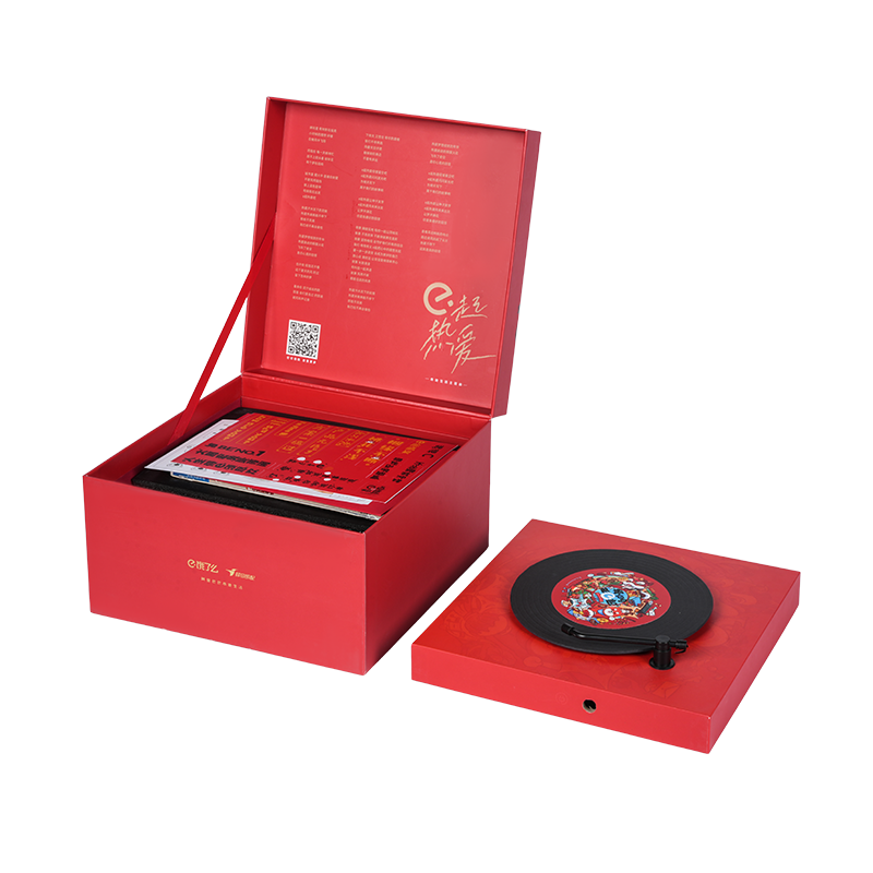 হলিডে-থিমযুক্ত হার্ড বই-আকৃতির ঘূর্ণায়মান মিউজিক বক্স