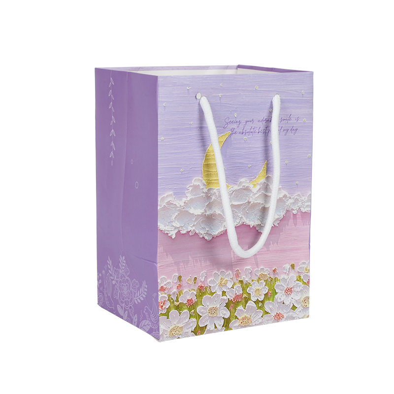 হলিডে-থিমযুক্ত উল্লম্ব ক্রাফ্ট পেপার টোট ব্যাগ