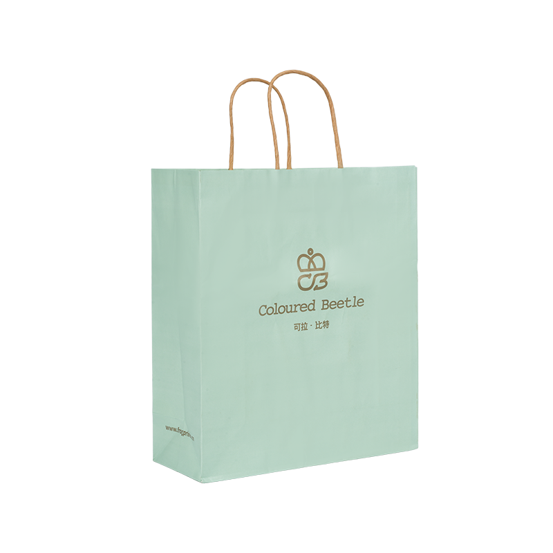 পোশাকের প্যাকেজিং অনুভূমিক হাতে ধরা পুরু সাদা কার্ডবোর্ডের ব্যাগ