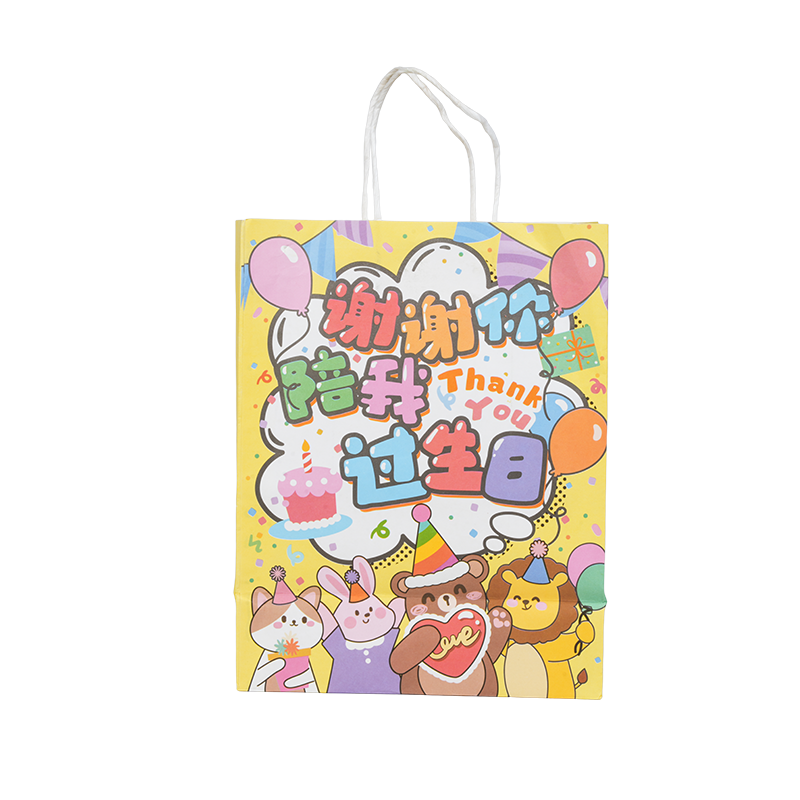 হলিডে-থিমযুক্ত উল্লম্ব ক্রাফ্ট পেপার টোট ব্যাগ