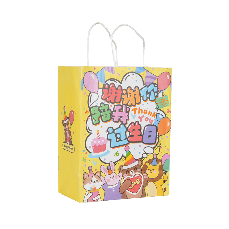 হলিডে-থিমযুক্ত উল্লম্ব ক্রাফ্ট পেপার টোট ব্যাগ