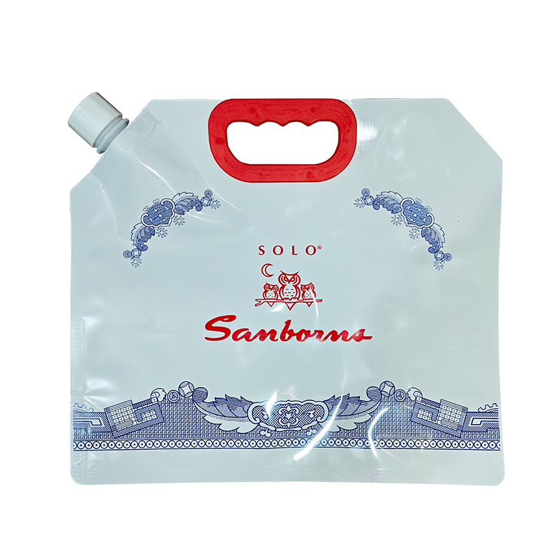 একক ঘূর্ণায়মান শীর্ষ থলি — সাদা স্বচ্ছ স্ট্যান্ড-আপ ব্যাগ